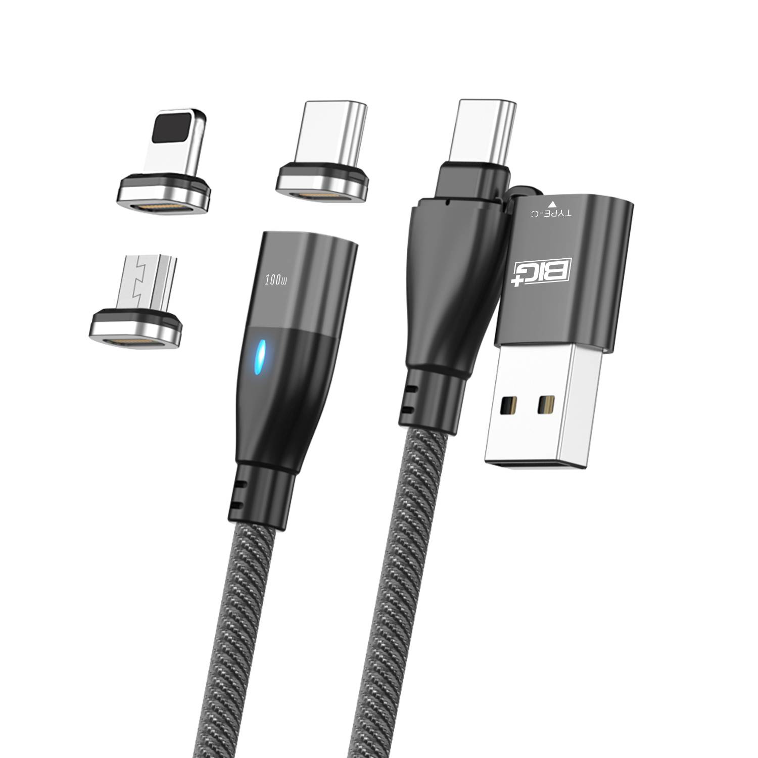 6 In 1 Pd100w Fast Charging Usb C To Usb C Magnetic Charging Cable 2 Pack1m And 18m Black 